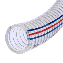Tubo de vacío de plástico transparente reforzado con alambre de 4 pulgadas